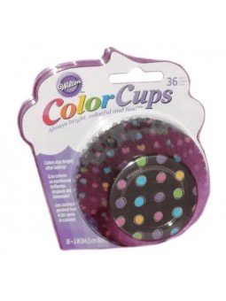 Capacillos Negro ColorCup Wilton Neón 36 pzs Tamaño Standard Ø Base: 5.5cm