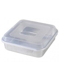 Molde Para Pastel Cuadrado Con Tapa Nordic Ware 22.5x22.5x6 cm Aluminio.