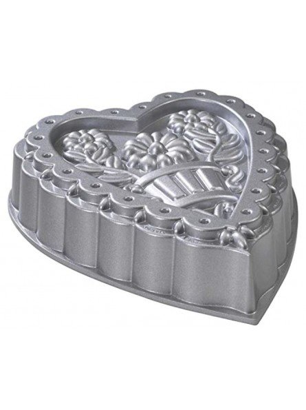 Molde Para Pastel Nordic Ware Corazón Bundt Aluminio Pesado