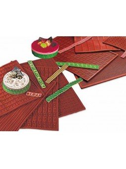 Tapete Relieve Para Pastel Greca Cuadrada 40x60x3 cm