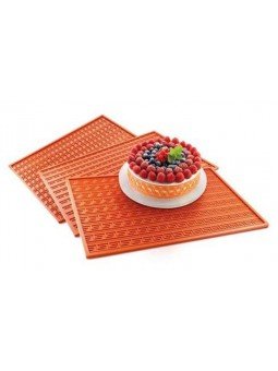 Tapete Relieve Para Pastel Greca Cuadrada 40x60x3 cm