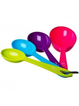 Tazas Medidoras De Colores En Forma de Cuchara 4Pzs