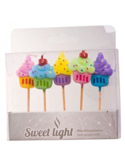 Vela Sweet Light Pastelito 5 Pzas