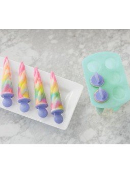 Molde De Silicón Paleta Cuerno de Unicornio Rosanna Pansino 6 Cavidades