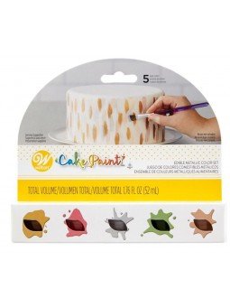 Colorantes Comestibles Métalicos Wilton 5 botes .35 onzas cada uno