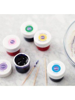 Juego 12 Colorantes Para Glaseado Wilton 14 grms cada bote