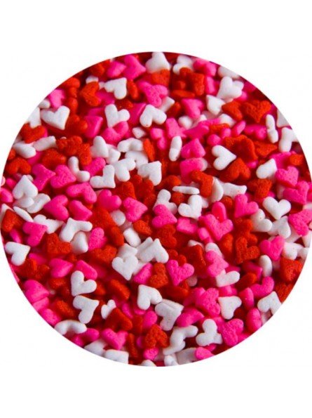 Sprinkles Confeti Comestible Mini Corazon Rojo, Blanco Y Rosa Kerry