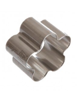 Aro Para Mousse Individual Flor De  Acero Inoxidable 5X3.3 cm Altura