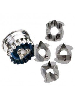 Cortador Galleta Redondo Con Figuras Intercambiables Ø 5cm 9 pzs