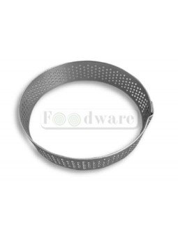 Aro Para Tartaleta Perforado Redondo Acero Inoxidable Medida: Ø7 cm