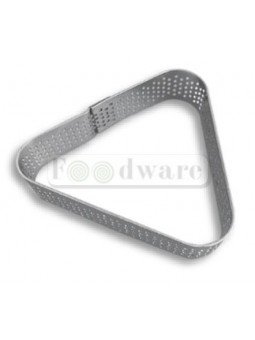 Aro Para Tartaleta Perforado Triángulo Acero Inoxidable 8X7 cm