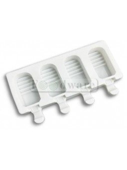 Molde De Silicón Paleta Mitad Ondas 4 Cavidades 3X6X2 cm