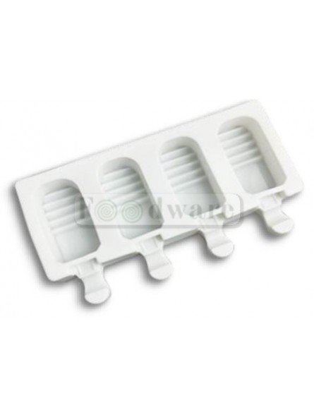 Molde De Silicón Paleta Mitad Ondas 4 Cavidades 3X6X2 cm Molde De Silicón Paleta Mitad Ondas 4 Cavidades 3X6X2 cm