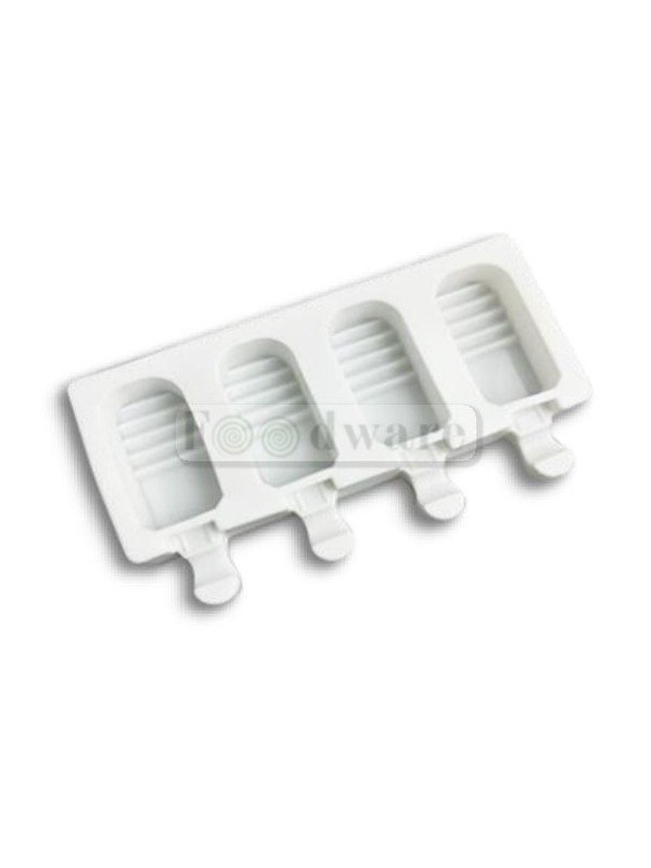 Molde De Silicón Paleta Mitad Ondas 4 Cavidades 3X6X2 cm Molde De Silicón Paleta Mitad Ondas 4 Cavidades 3X6X2 cm