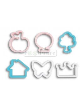 Cortador Fondant Galletas Árbol Corona Manzana 6 Pzs