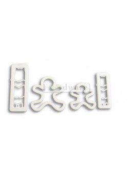 Cortador Fondant Galletas Galleta Jengibre 4 Pzs