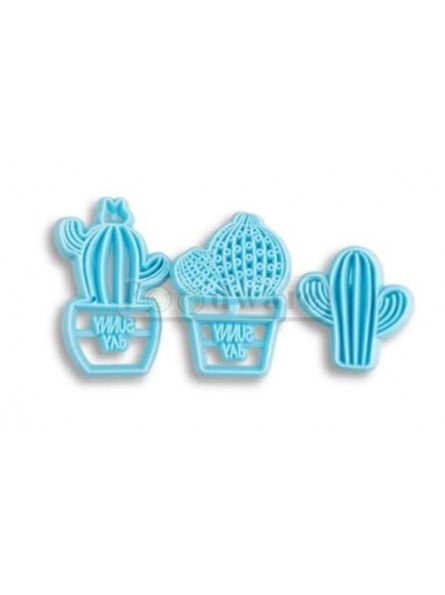 Cortador Fondant Galletas Cactus 3 Pzs