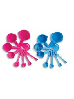 Cucharas Y Tazas Medidoras De Plástico 8 Pzs