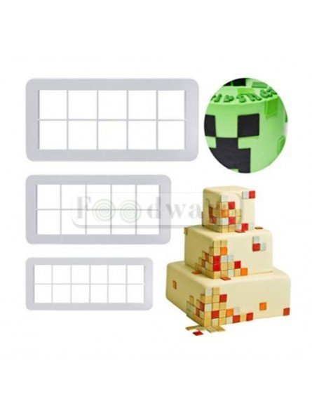 Marcadores Fondant Cuadros 3 Pzs 3.1, 2.54 y 1.9cm