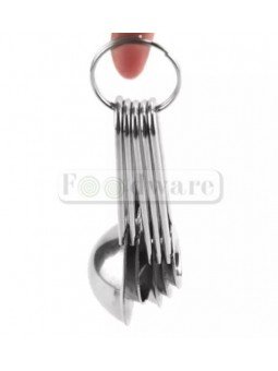 Cucharas Medidoras Elegantes De Acero Inoxidable 5 Pzs