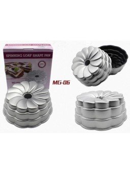 Molde Pastel Rehilete Aluminio Premium Con Antiadherente 25 cm