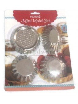 Mini Tartaletas De Lámina 8 pzs Ø Aprox. 8 cm