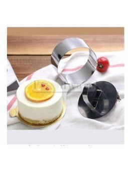 Aro Para Mousse Redondo 2 Pzs + Prensa 10 y 8 cm Altura 4 cm Acero Inox