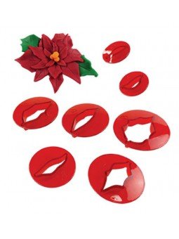 Cortador Fondant Flor Noche Buena 7 Pzs