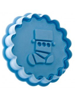 Cortador Galleta Navideño Redondo Con Bota Ø8cm