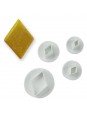 Cortador Fondant Rombos Eyector 4 Pzs