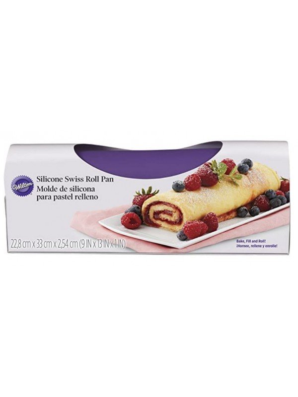 Molde De Silicón Para Pastel Relleno Wilton 23x33x2.5cm Swiss Roll Pan