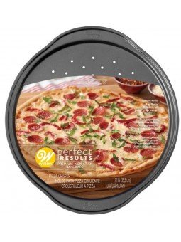 Charola Para Pizza Antiadherente Perforada 35cm
