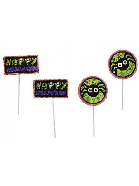 Capacillos + Palillos Halloween Wilton 48 pzs Tamaño Standard