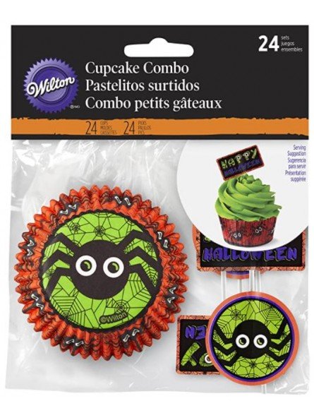 Capacillos + Palillos Halloween Wilton 48 pzs Tamaño Standard
