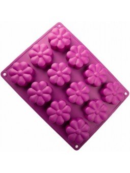 Molde Silicón Flores Margaritas 12 Cavidades 6.5x2.5cm