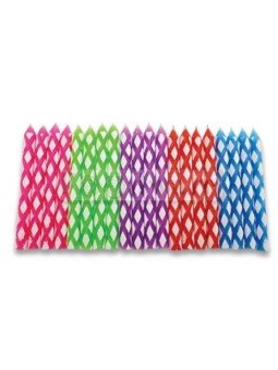 Vela Para Pastel Colores Rombos Blancos 6.1 Cm 20 Pzs