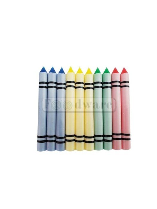 Vela Para Pastel Crayola Colores 8.2 Cm 10 Pzs