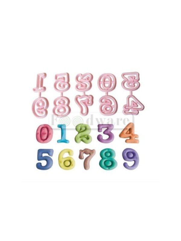 Cortadores De Galleta De Plástico Números 10 Pzs