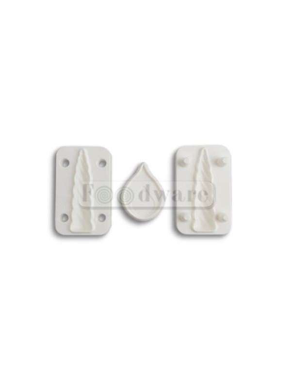Molde De Plástico Orejas (2.5X3.5Cm) Y Cuerno 3D De Unicornio (1.5X5.5Cm) 3 Pzs