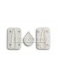 Molde De Plástico Orejas (2.5X3.5Cm) Y Cuerno 3D De Unicornio (1.5X5.5Cm) 3 Pzs