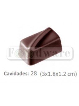 Molde Para Chocolate De Plástico Compacto Marca Diagonal 28 Cav
