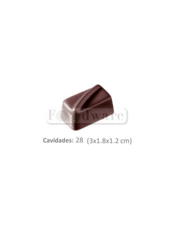 Molde Para Chocolate De Plástico Compacto Marca Diagonal 28 Cav