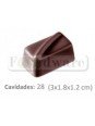 Molde Para Chocolate De Plástico Compacto Marca Diagonal 28 Cav