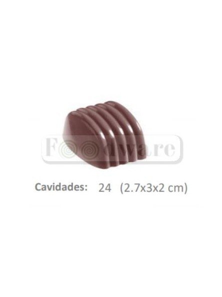 Molde Para Chocolate De Plástico Compacto Arco 24 Cav
