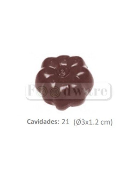 Molde Para Chocolate De Plástico Compacto Calabaza 21 Cav