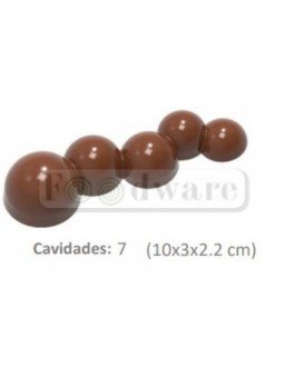 Molde Para Chocolate De Plástico Compacto Barra De Burbujas 7 Cav