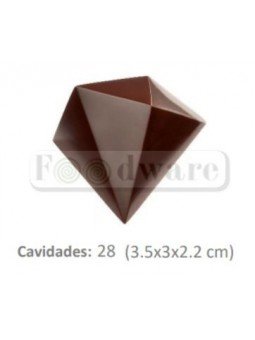 Molde Para Chocolate De Plástico Compacto Piramide Irregular