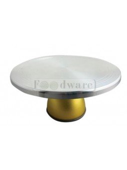 Base Giratoria Para Pastel De Aluminio Soporte Dorado Ø28X7 Cm