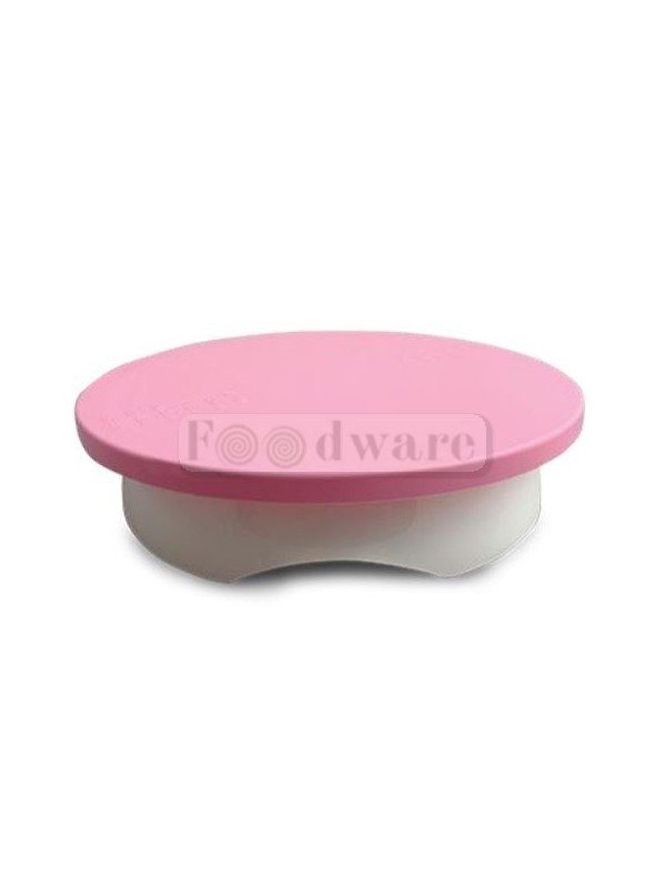 Base Giratoria Para Pastel De Aluminio Ø28X7 Cm Plástico Rotulada Con Diferentes Diámetros Color Rosa