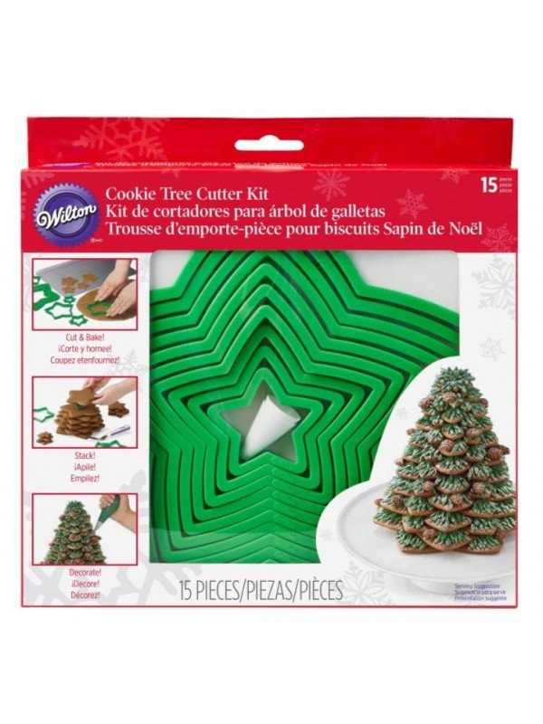 Cortadores Galleta Para Forma Arbol Navideño + 3 Mangas Y 2 Duyas